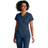 BARCO One Performance Knit Victory Classic Fit Scrub Top for Women – 2-Pocket, V-Neck Shirt with 360 Spandex Stretch(Steel)