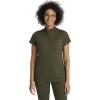 BARCO One Performance Knit Vigor Classic Fit Scrub Top for Women – 3-Pocket Mock Neck Shirt with Moisture Wicking Fabric(Olive)