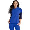 BARCO Unify Mission Scrub Top for Women – 1-Pocket Henley Neckline Top with 360 Spandex Stretch & Wrinkle Release Fabric(New Royal)