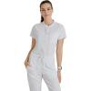 BARCO Unify Mission Scrub Top for Women – 1-Pocket Henley Neckline Top with 360 Spandex Stretch & Wrinkle Release Fabric(White)