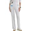 BARCO Unify Purpose Scrub Pant for Women – 5-Pocket High-Rise Cargo Pants with 360 Spandex Stretch & Moisture Wicking Fabric(White)