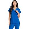 BARCO Unify Purpose Scrub Top for Women – 4-Pocket V-Neck Shirt with 360 Spandex Stretch & Moisture Wicking Fabric(New Royal)