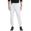 BARCO Unify Rally Scrub Jogger for Men – 6-Pocket Elastic Waist Pants with 360 Spandex Stretch & Moisture Wicking Fabric(White)