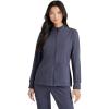 BARCO Unify Team Warm-Up Scrub Jacket for Women – 3-Pocket Jacket Top with 360 Spandex Stretch & Moisture Wicking Fabric(Steel)