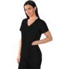Grey’s Anatomy Signature Women’s GNT019 Astra V-Neck Scrub Top(Black)