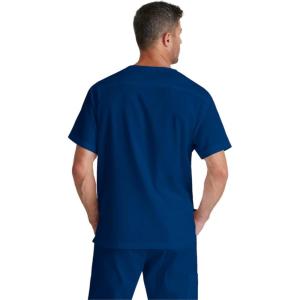 BARCO Essentials Omni Scrub Top Unisex – Crossover V-Neck Unisex Scrub Top(Navy Blue)