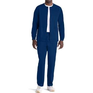 BARCO Essentials Valor Warm-Up Scrub Jacket – Super Soft, Easy Care, Quick Dry Full-Zip Scrub Jacket(Navy)