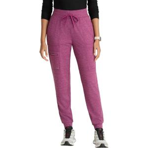 BARCO One Performance Knit Pro Classic Fit Scrub Jogger for Women – 5-Pocket High-Rise Pants with 360 Spandex Stretch(Dark Mauve Heather)