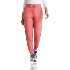 BARCO One Performance Knit Pro Classic Fit Scrub Jogger for Women – 5-Pocket High-Rise Pants with 360 Spandex Stretch(Ginger Rose)