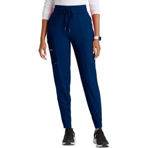 BARCO One Performance Knit Pro Classic Fit Scrub Jogger for Women – 5-Pocket High-Rise Pants with 360 Spandex Stretch(Indigo)