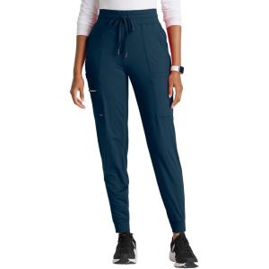 BARCO One Performance Knit Pro Classic Fit Scrub Jogger for Women – 5-Pocket High-Rise Pants with 360 Spandex Stretch(Steel)