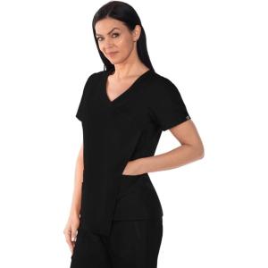 Grey’s Anatomy Signature Women’s GNT019 Astra V-Neck Scrub Top(Black)
