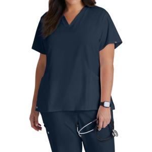 Grey’s Anatomy Signature Women’s GNT019 Astra V-Neck Scrub Top(Graphite)