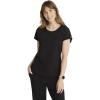 BARCO One Swing Classic Fit Tuck-in Scrub Top for Women – 1-Pocket, Crew Neck Shirt with 360 Spandex Stretch(Black)
