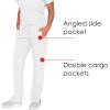 Grey’s Anatomy Signature 2218 Women’s Midrise Straight Leg Cargo Pant(White)